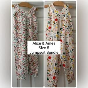 Alice & Ames Size 5 Floral Tank Jumpsuit Bundle
